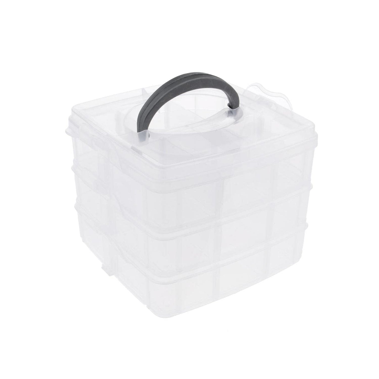 2644 3-tier 18 Sections Transparent Stackable Adjustable Compartment Slot Plastic Craft Storage Box 2644 3-tier 18 Sections Transparent Stackable Adjustable Compartment Slot Plastic Craft Storage Box